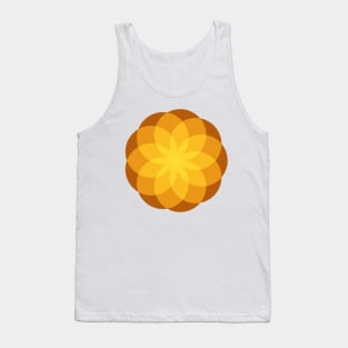 Geometric Flower of Circles (Orange) Tank Top